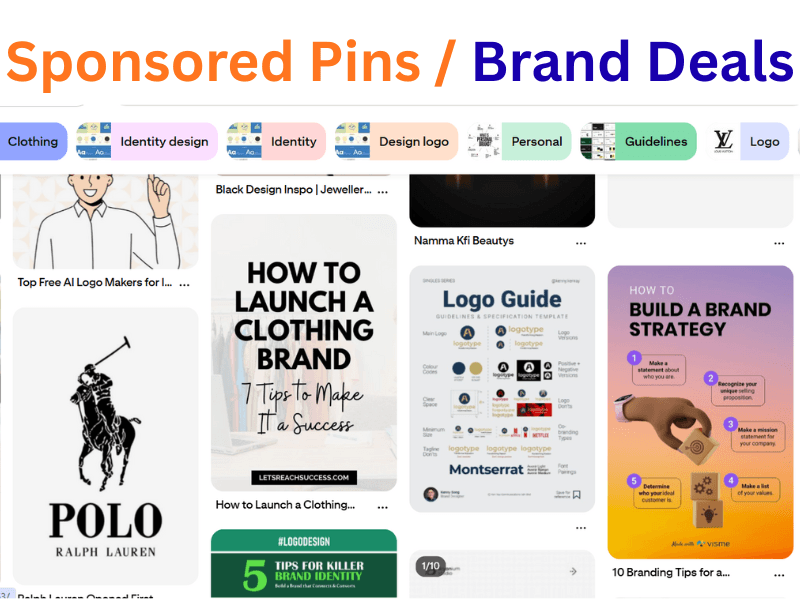 Sponsored Pins/Brand Deals