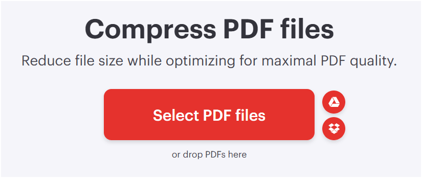 Compress PDF files