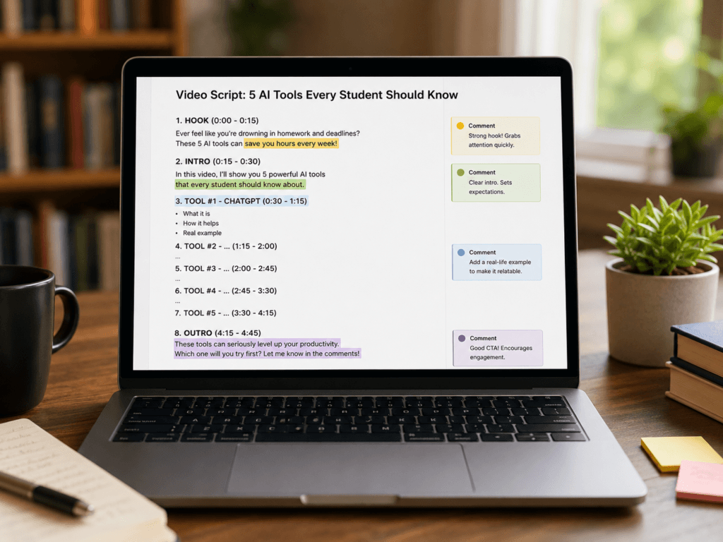 Writing a script for a faceless YouTube video with AI