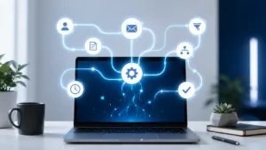 Best Flow AI automation workflow diagram showing connected steps
